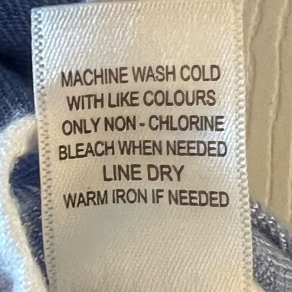 Sandy & Sid Button Front Cropped Stripe Short Sleeve Blouse Blue White Medium - Picture 9 of 9